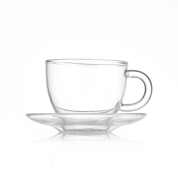 Finjaan Glass Cup and Saucer Set - Image 3